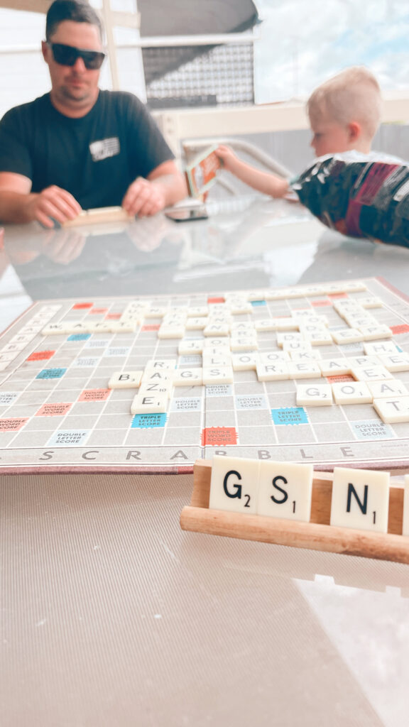 scrabble on school holidays as a multipassionate adhd mumprenuer